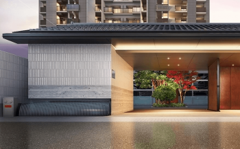 プラウド草津　　エントランスアプローチ完成予想図