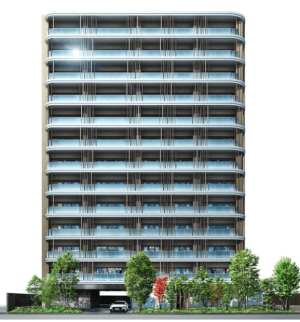 ライオンズミレス西新　外観完成予想図1