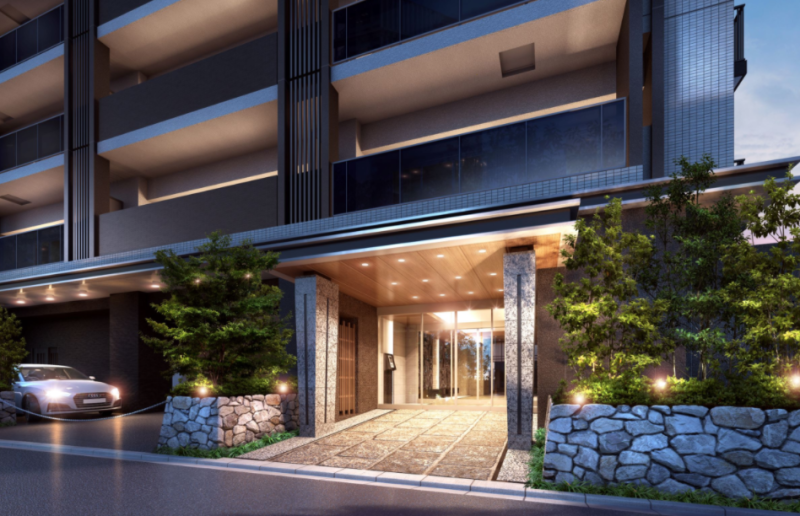 ファイル:ローレルコート津西丸之内 エントランスアプローチ完成予想図.png