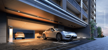 ル・シェモア利町　カーアプローチ完成予想図