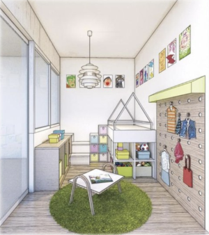 調布ザ・ハウス　モアトリエ使用例（キッズコーナーとして）