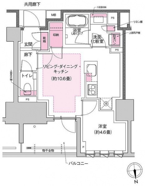 ファイル:プラウド新宿牛込柳町Bタイプ 40.43㎡.jpg