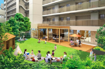 デュオヒルズ西大宮ザ・グランテラス ～さいたま西Weekendプロジェクト～　パブリックスペース完成予想CG