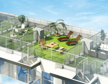 ブリシア綾瀬　スカイテラス完成予想図（最上階オーナーのみ）