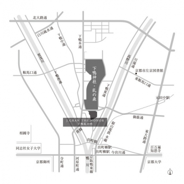 ファイル:現地案内図 下鴨161028.jpg