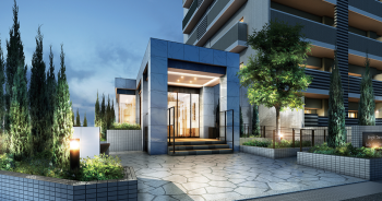 ブライトタウン早出 ザ・コート　エントランスアプローチ完成予想CG