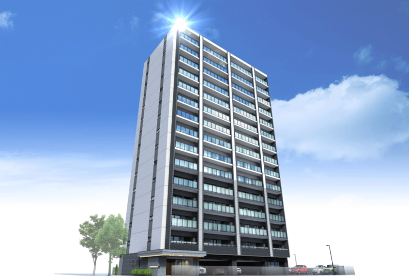 ファイル:クリーンリバーフィネス南平岸レジデンス 外観完成予想図.png