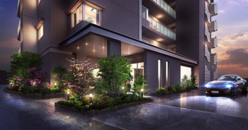 サンライフ新下関駅前　エントランスアプローチ完成予想CG