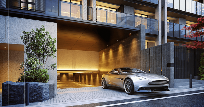 ファイル:ザ・パークハウス 渋谷南平台 センターエントランスアプローチ完成予想CG .png