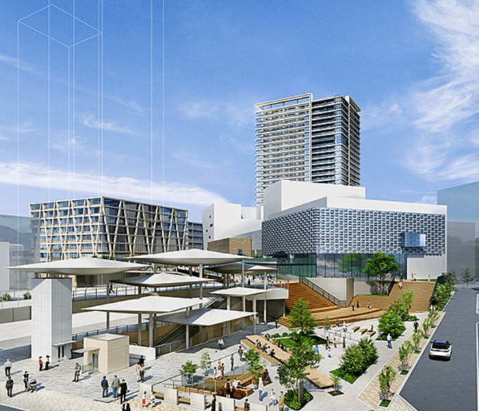 ファイル:御堂筋線直通・北急延伸 新駅タワープロジェクト 外観完成予想図.png