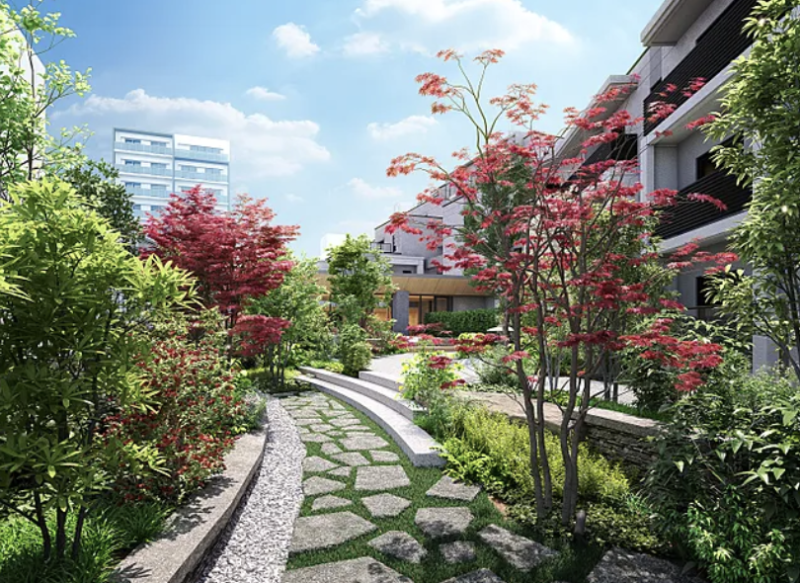 ファイル:アトラス文京安藤坂 中庭完成予想図.png