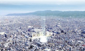 プラウド八尾東本町　現地周辺空撮CG合成