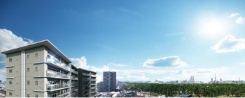 レーベン浜寺公園　外観完成予想図（眺望）