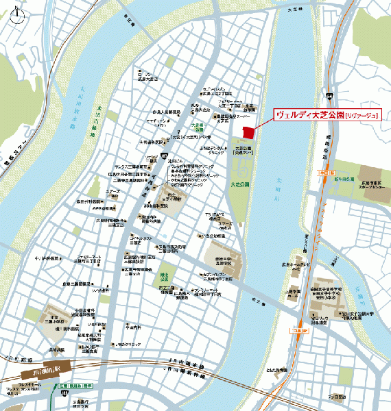 ファイル:ヴェルディ大芝公園 ［リヴァージュ］周辺施設.gif