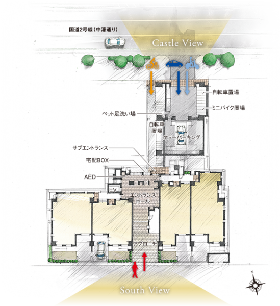 ファイル:エスコート姫路 ザ・レジデンス周辺施設敷地配置図.png