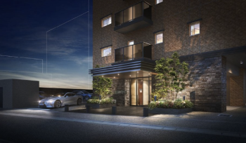 オーヴィジョン古賀駅　エントエランスアプローチ完成予想図