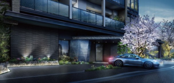 グランドメゾン名駅三丁目　車寄せ完成予想CG