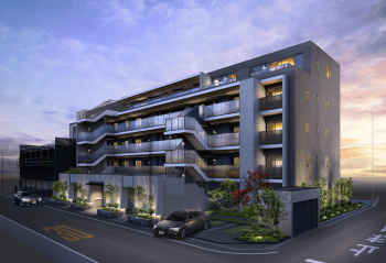 ザ・プラセシオン瑞穂桜山　外観完成予想図（北側斜め）