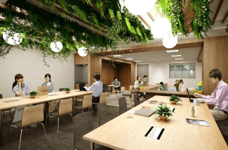 ファイル:プラウド向ヶ丘遊園 テレワークルーム（一階オープンスタイルフロア兼パーティールーム）完成予想図.png