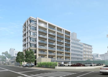 アルファガーデン宍道湖　外観完成予想図（南西側）