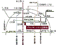 グランサンクタス淀屋橋交通案内図.gif