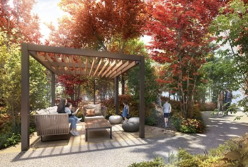 CENTRAL GARDEN TSUKISHIMA THE TOWER　フォレストリビング完成予想CG