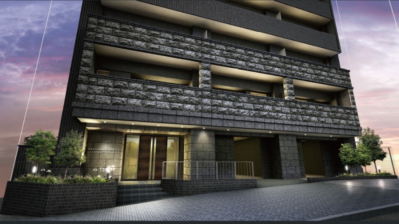 ファイル:プレサンス ロジェ 上前津駅前エントランスアプローチ.jpg