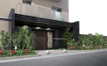 サンクレイドル柴又駅前　エントランスアプローチ完成予想CG