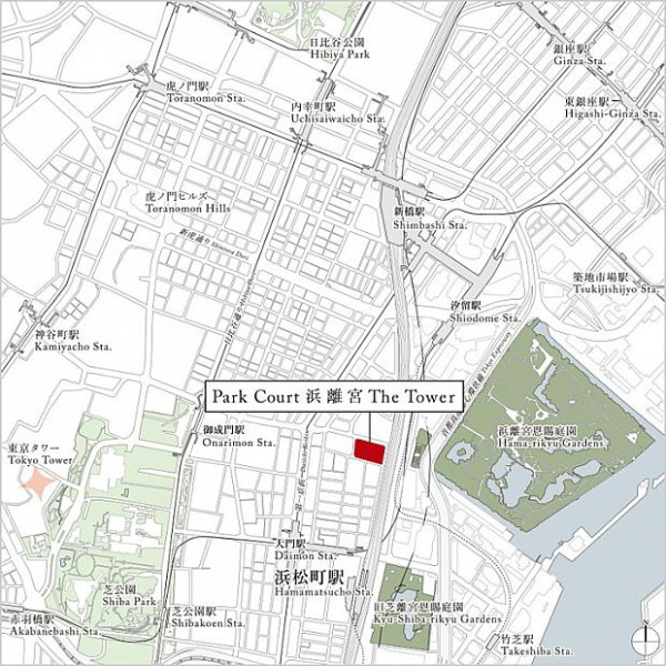 ファイル:パークコート浜離宮ザ タワー周辺施設.jpg