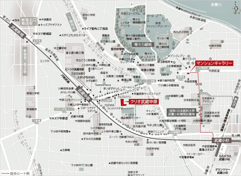 ファイル:周辺地図 武蔵中原160927.png