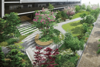 カサーレ ウエストゲートシティ　コミュニティテラス完成予想図