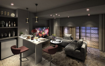 レーベン御宝町アルビオ・タワー　アッパーラウンジ完成予想CG