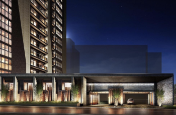 レーベン山形十日町THE MID TOWER　エントランスアプローチ完成予想図