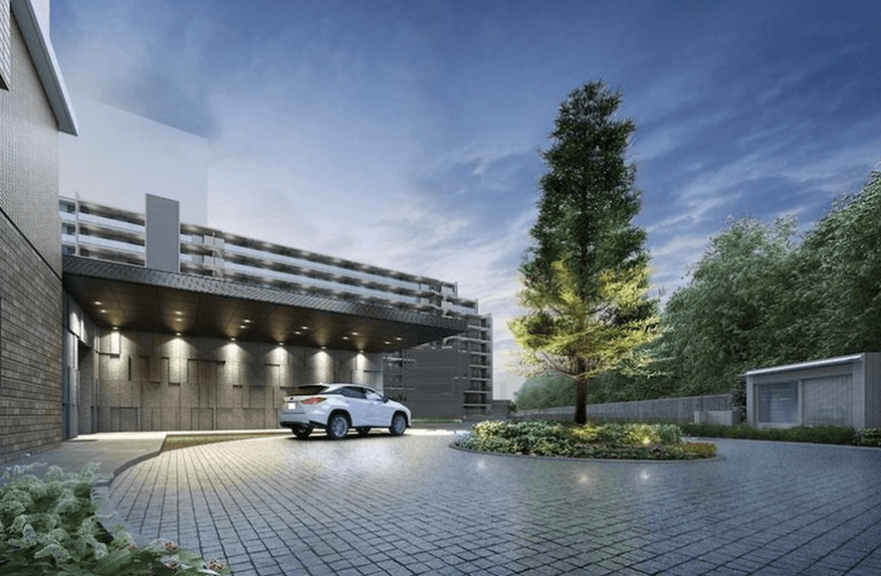 ファイル:MID WARD CITY 車寄せ外観完成予想図.png