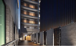 サンクレイドル聖蹟桜ヶ丘レジデンス　エントエランスアプローチ完成予想図