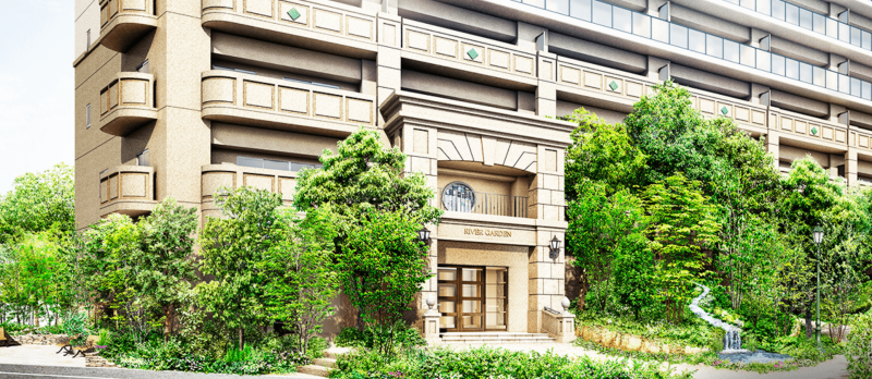 ファイル:リバーガーデン岸里玉出 エントランスアプローチ完成予想CG.png