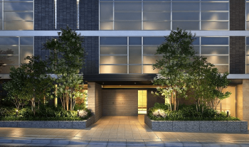 ザ・パークハウス 自由が丘フロント　エントエランスアプローチ完成予想図