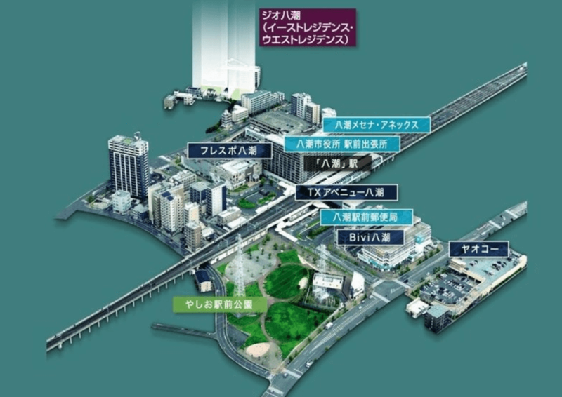 ファイル:ジオ八潮 周辺CG合成.png