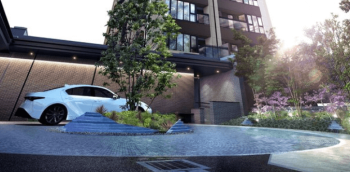 プラウドタワー名古屋丸の内ステーションマークス　車寄せ完成予想図