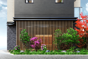 プレミアムレジデンス町屋　エントランスアプローチ完成予想図1