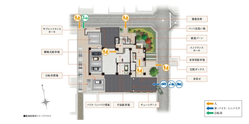ファイル:敷地配置図 イメージイラスト 大今里161003.jpg
