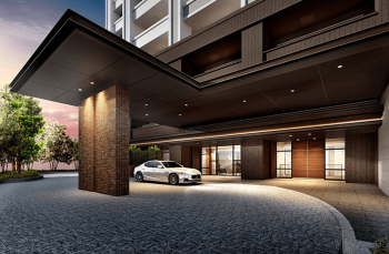 （仮称）ノリタケの森地区計画プロジェクト　アベニュースクエアエントランス完成予想CG