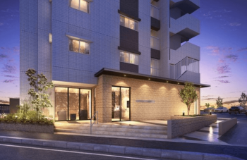 アルファスマート谷山緑地壱番館　エントエランスアプローチ完成予想図