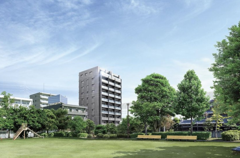 ファイル:ファミリアーレ原レジデンス 外観完成予想図（藤藪中平公園側から）.png