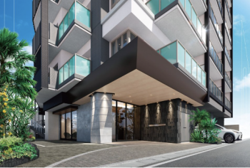 レジデンシャルメゾン住吉サウス　エントエランスアプローチ完成予想図