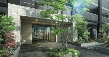 サンパーク朝倉街道駅グラッセ　エントエランスアプローチ完成予想図