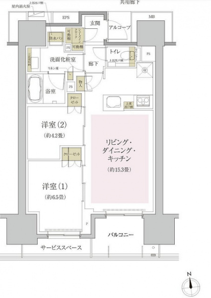 ファイル:プラウド新宿牛込柳町Hタイプ 60.36㎡.jpg