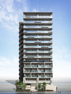 リビオレゾン松戸ステーションプレミア　西側立面完成予想図