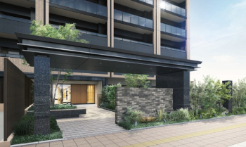 サーパス大橋高千穂通り　エントエランスアプローチ完成予想図