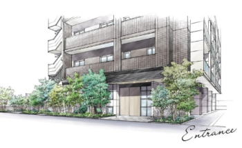 エイルマンション二日市駅前　エントエランスアプローチイメージ